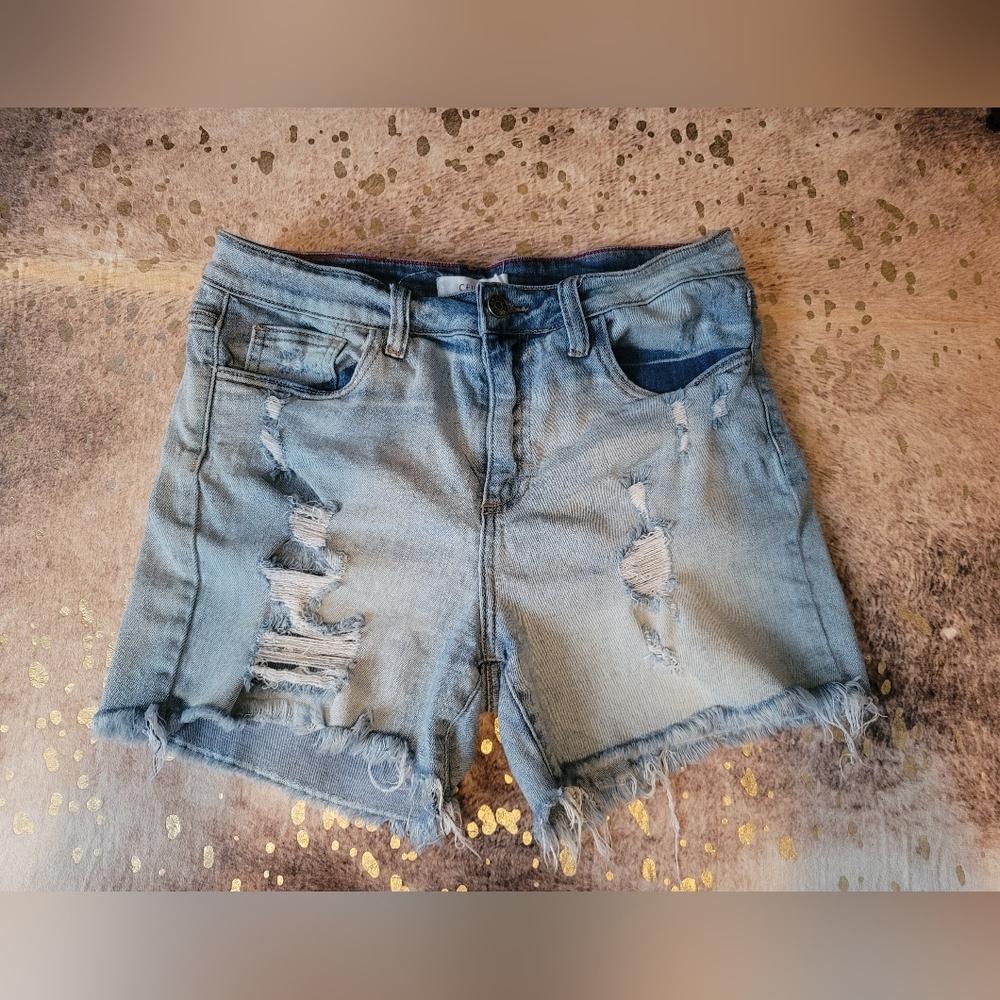 Cello Distressed Jean Shorts - Size 9